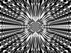 Preview wallpaper fractal, abstraction, black and white