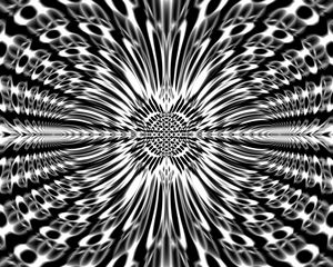 Preview wallpaper fractal, abstraction, black and white