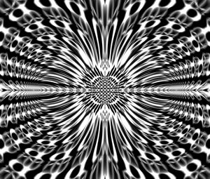 Preview wallpaper fractal, abstraction, black and white