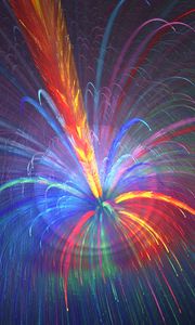 Preview wallpaper fractal, abstraction, fireworks, colorful, sparks