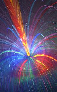 Preview wallpaper fractal, abstraction, fireworks, colorful, sparks