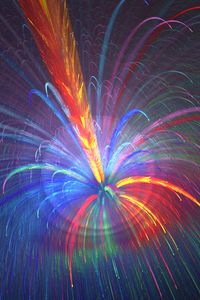 Preview wallpaper fractal, abstraction, fireworks, colorful, sparks