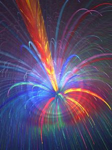 Preview wallpaper fractal, abstraction, fireworks, colorful, sparks