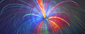 Preview wallpaper fractal, abstraction, fireworks, colorful, sparks