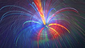 Preview wallpaper fractal, abstraction, fireworks, colorful, sparks