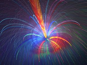 Preview wallpaper fractal, abstraction, fireworks, colorful, sparks