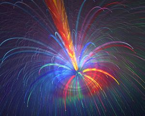 Preview wallpaper fractal, abstraction, fireworks, colorful, sparks