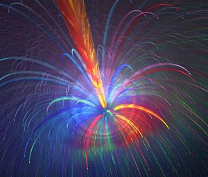 Preview wallpaper fractal, abstraction, fireworks, colorful, sparks