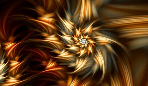 Preview wallpaper fractal, abstraction, glow, star, digital