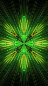 Preview wallpaper fractal, abstraction, glow, green