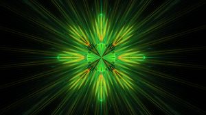 Preview wallpaper fractal, abstraction, glow, green