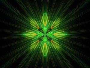 Preview wallpaper fractal, abstraction, glow, green