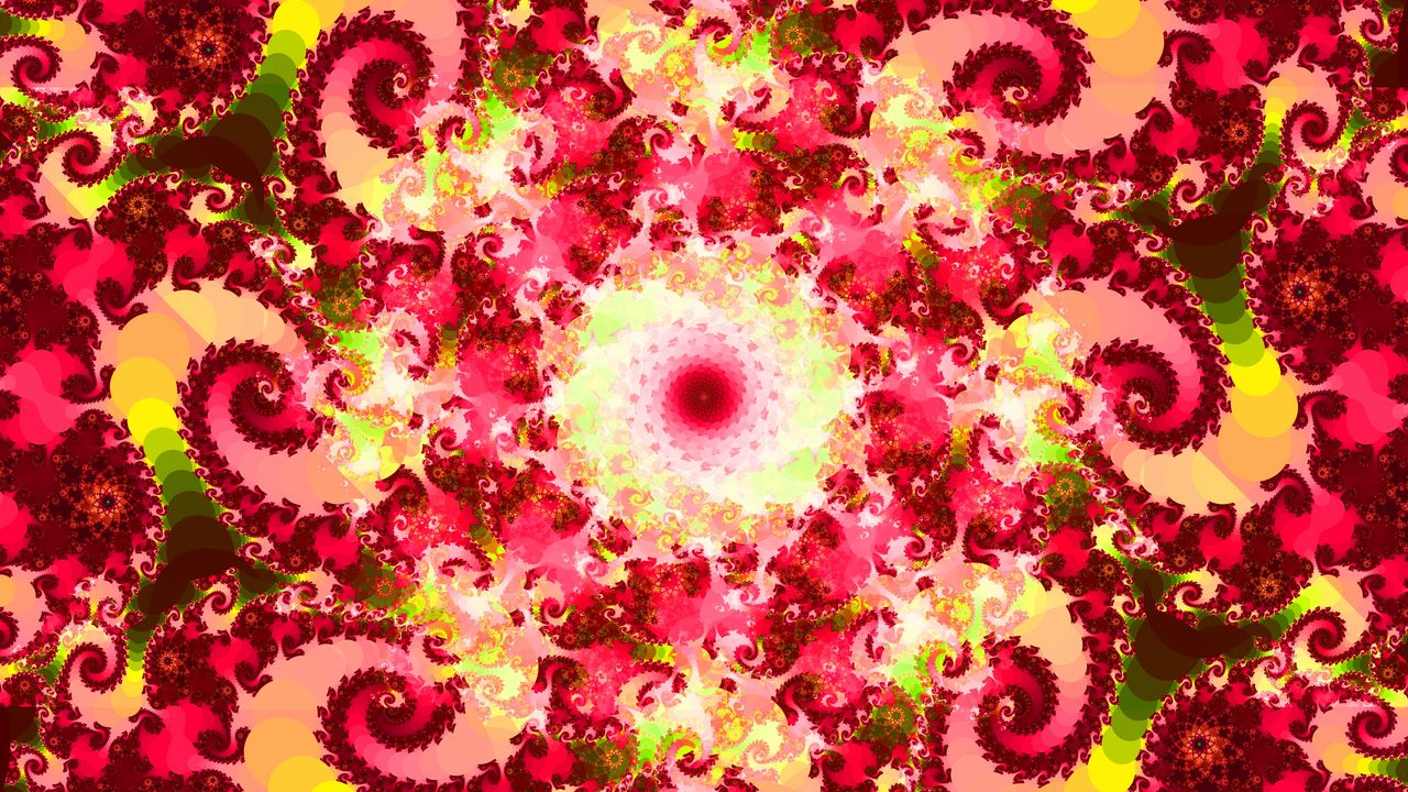 Wallpaper fractal, abstraction, pattern, swirl, pink