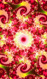 Preview wallpaper fractal, abstraction, pattern, swirl, pink