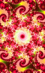 Preview wallpaper fractal, abstraction, pattern, swirl, pink