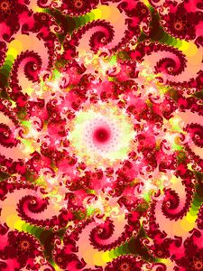 Preview wallpaper fractal, abstraction, pattern, swirl, pink