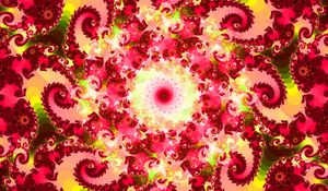 Preview wallpaper fractal, abstraction, pattern, swirl, pink