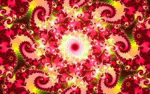 Preview wallpaper fractal, abstraction, pattern, swirl, pink