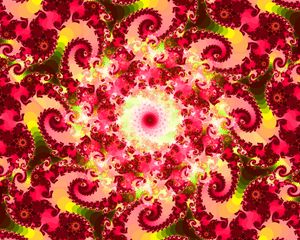 Preview wallpaper fractal, abstraction, pattern, swirl, pink