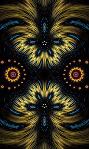 Preview wallpaper fractal, abstraction, psychedelic, tribal, symmetry, colorful