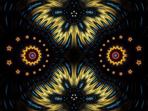Preview wallpaper fractal, abstraction, psychedelic, tribal, symmetry, colorful