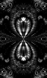 Preview wallpaper fractal, abstraction, shapes, black and white