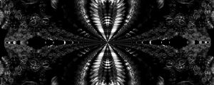 Preview wallpaper fractal, abstraction, shapes, black and white