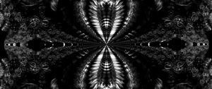 Preview wallpaper fractal, abstraction, shapes, black and white