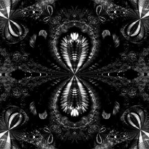 Preview wallpaper fractal, abstraction, shapes, black and white