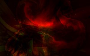 Preview wallpaper fractal, abstraction, waves, glow, red, dark