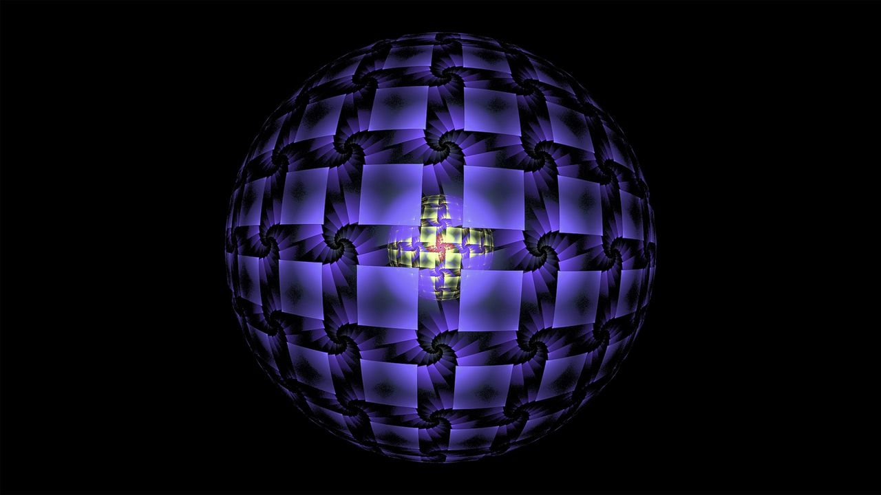 Wallpaper fractal, ball, sphere, abstract