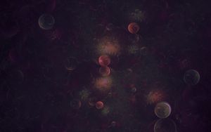 Preview wallpaper fractal, balls, circles, space, forms