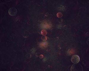 Preview wallpaper fractal, balls, circles, space, forms