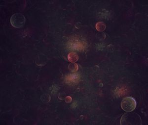Preview wallpaper fractal, balls, circles, space, forms