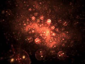 Preview wallpaper fractal, balls, glare, glow, abstraction