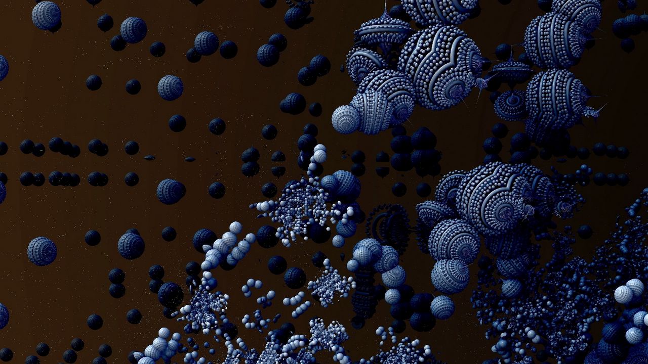 Wallpaper fractal, balls, space