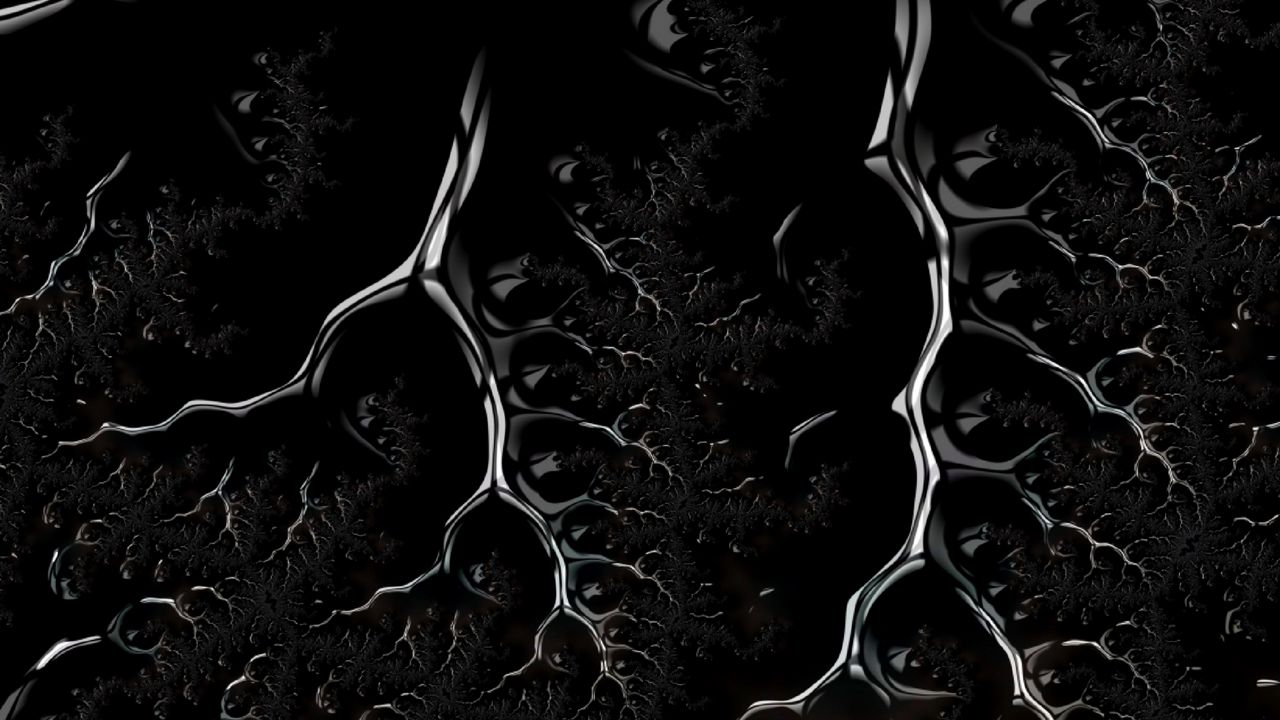 Wallpaper fractal, black, branched, dark, creeping