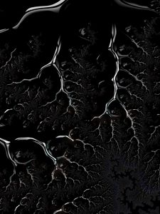 Preview wallpaper fractal, black, branched, dark, creeping