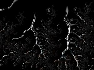 Preview wallpaper fractal, black, branched, dark, creeping