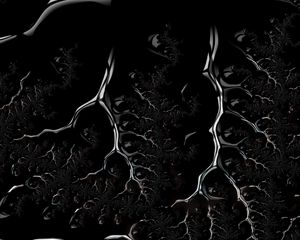 Preview wallpaper fractal, black, branched, dark, creeping