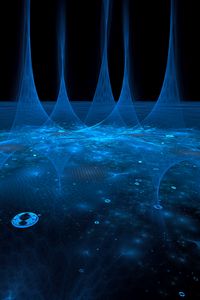 Preview wallpaper fractal, blue, black, stream, light