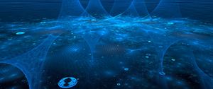 Preview wallpaper fractal, blue, black, stream, light