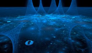 Preview wallpaper fractal, blue, black, stream, light