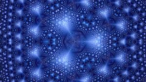 Preview wallpaper fractal, blue, kaleidoscope, abstraction