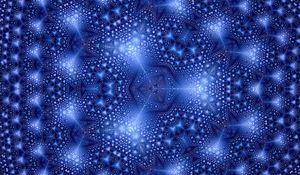 Preview wallpaper fractal, blue, kaleidoscope, abstraction