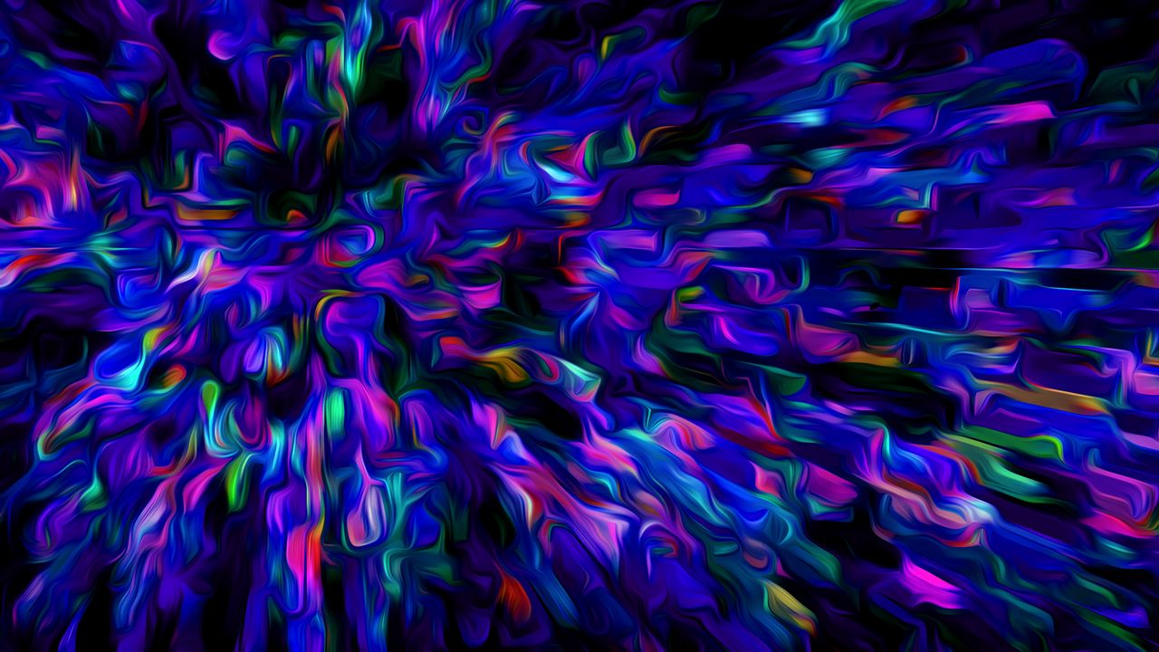 Wallpaper fractal, blur, colorful, abstraction