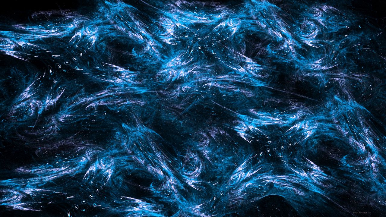 Wallpaper fractal, blur, spots, abstraction, blue