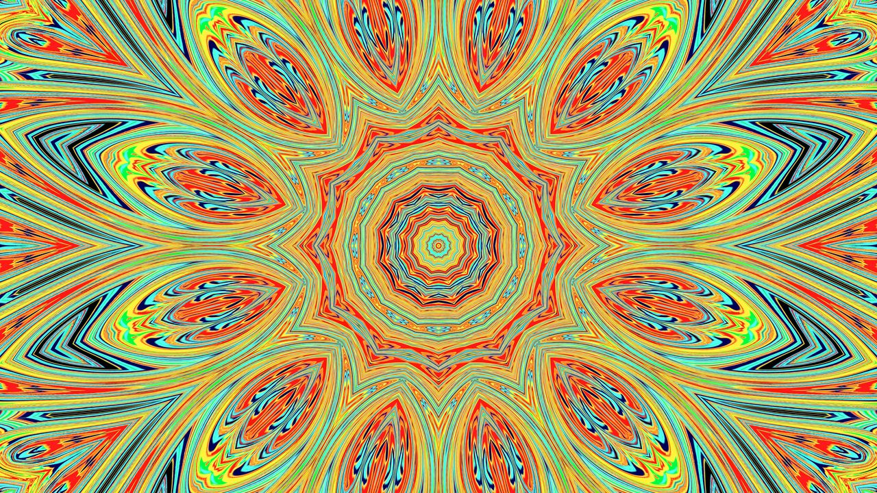 Wallpaper fractal, bright, abstraction, kaleidoscope