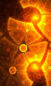 Preview wallpaper fractal, bright, circles, glare, abstraction
