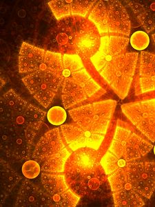 Preview wallpaper fractal, bright, circles, glare, abstraction